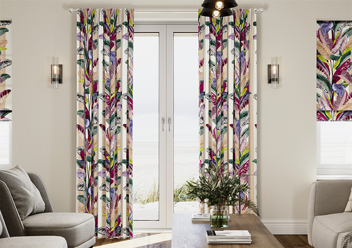 Palm Springs, Peach Stripe - Made To Measure Curtains - Image 3